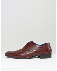 dunkelrote Leder Brogues von Red Tape