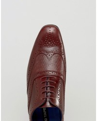 dunkelrote Leder Brogues von Red Tape