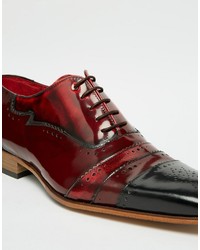 dunkelrote Leder Brogues von Jeffery West