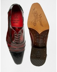 dunkelrote Leder Brogues von Jeffery West