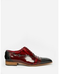 dunkelrote Leder Brogues von Jeffery West