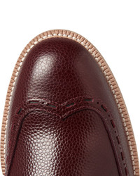 dunkelrote Leder Brogues von Balenciaga