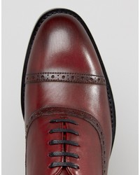 dunkelrote Leder Brogues von Dune