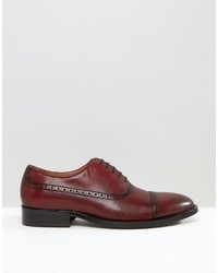 dunkelrote Leder Brogues von Dune