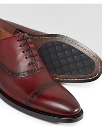 dunkelrote Leder Brogues von Dune