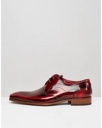 dunkelrote Leder Brogues von Jeffery West