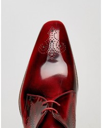 dunkelrote Leder Brogues von Jeffery West