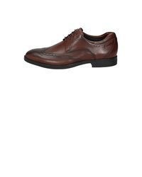 dunkelrote Leder Brogues von Sioux