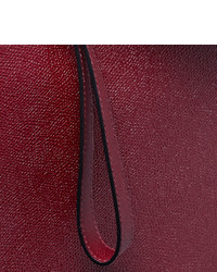 dunkelrote Leder Clutch Handtasche von Valextra