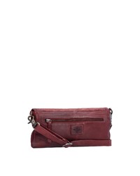 dunkelrote Leder Clutch von Billy The Kid