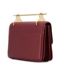 dunkelrote Leder Clutch von M2Malletier