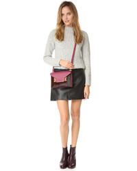 dunkelrote Leder Clutch von Sophie Hulme