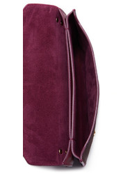 dunkelrote Leder Clutch von Sophie Hulme