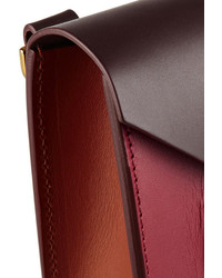 dunkelrote Leder Clutch von Sophie Hulme