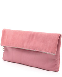 dunkelrote Leder Clutch von Baggu