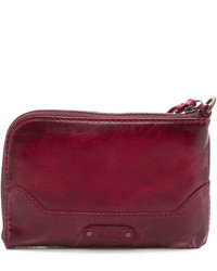 dunkelrote Leder Clutch von Frye