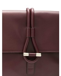 dunkelrote Leder Clutch von Tila March