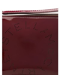 dunkelrote Leder Clutch von Stella McCartney