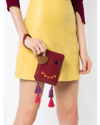 dunkelrote Leder Clutch von Sarah Chofakian