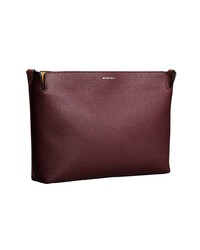 dunkelrote Leder Clutch von Burberry