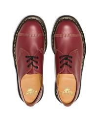 dunkelrote Leder Derby Schuhe von Dr. Martens