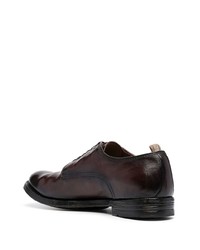 dunkelrote Leder Derby Schuhe von Officine Creative