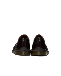 dunkelrote Leder Derby Schuhe von Dr. Martens