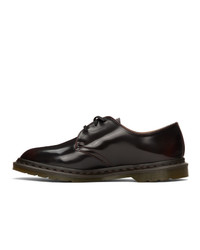 dunkelrote Leder Derby Schuhe von Dr. Martens