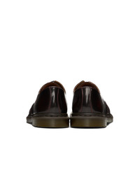 dunkelrote Leder Derby Schuhe von Dr. Martens