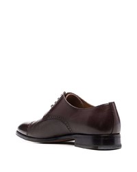 dunkelrote Leder Derby Schuhe von Corneliani