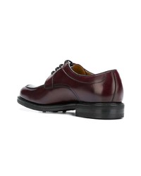 dunkelrote Leder Derby Schuhe von Berwick Shoes