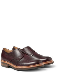 dunkelrote Leder Derby Schuhe von Grenson