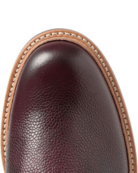 dunkelrote Leder Derby Schuhe von Grenson