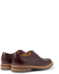 dunkelrote Leder Derby Schuhe von Grenson