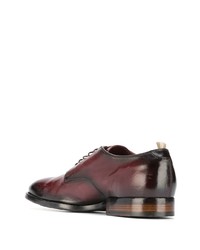 dunkelrote Leder Derby Schuhe von Officine Creative