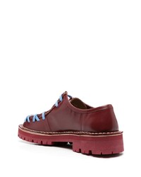 dunkelrote Leder Derby Schuhe von CamperLab