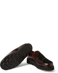 dunkelrote Leder Derby Schuhe von Grenson