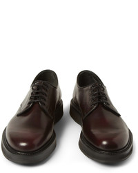 dunkelrote Leder Derby Schuhe von Church's