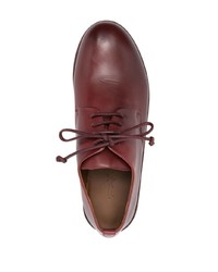 dunkelrote Leder Derby Schuhe von Marsèll