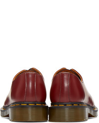 dunkelrote Leder Derby Schuhe von Dr. Martens