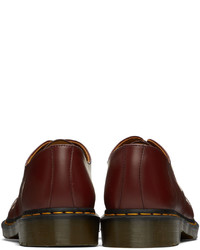 dunkelrote Leder Derby Schuhe von Dr. Martens