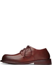 dunkelrote Leder Derby Schuhe von Marsèll