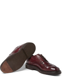 dunkelrote Leder Derby Schuhe von Officine Creative