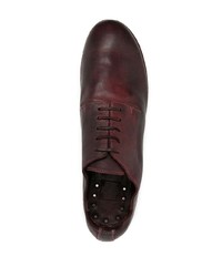 dunkelrote Leder Derby Schuhe von Guidi