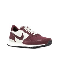 dunkelrote Leder niedrige Sneakers von Nike