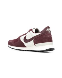 dunkelrote Leder niedrige Sneakers von Nike