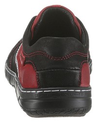 dunkelrote Leder niedrige Sneakers von KACPER