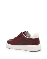 dunkelrote Leder niedrige Sneakers von Camper