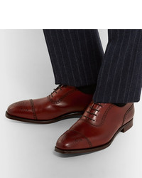 dunkelrote Leder Oxford Schuhe von George Cleverley