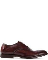 dunkelrote Leder Oxford Schuhe von Alberto Fasciani